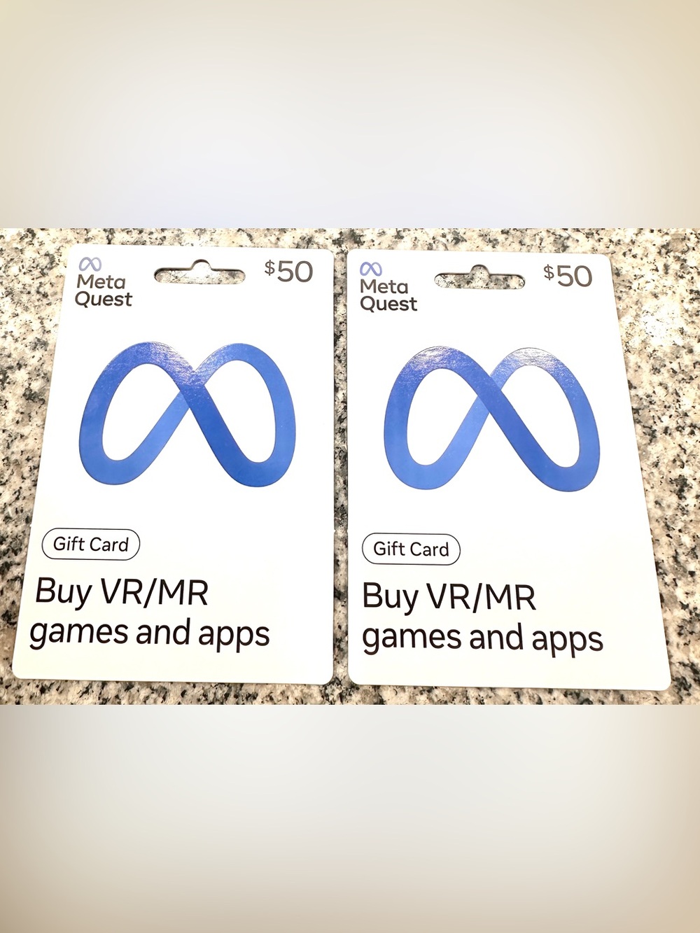 Two $50 Meta Quest Gift Cards